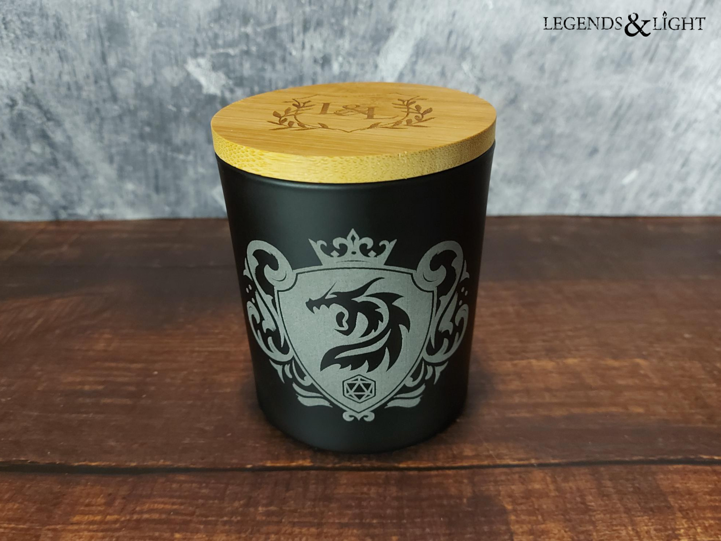 Dragon Crest Engraved Tealight Holder