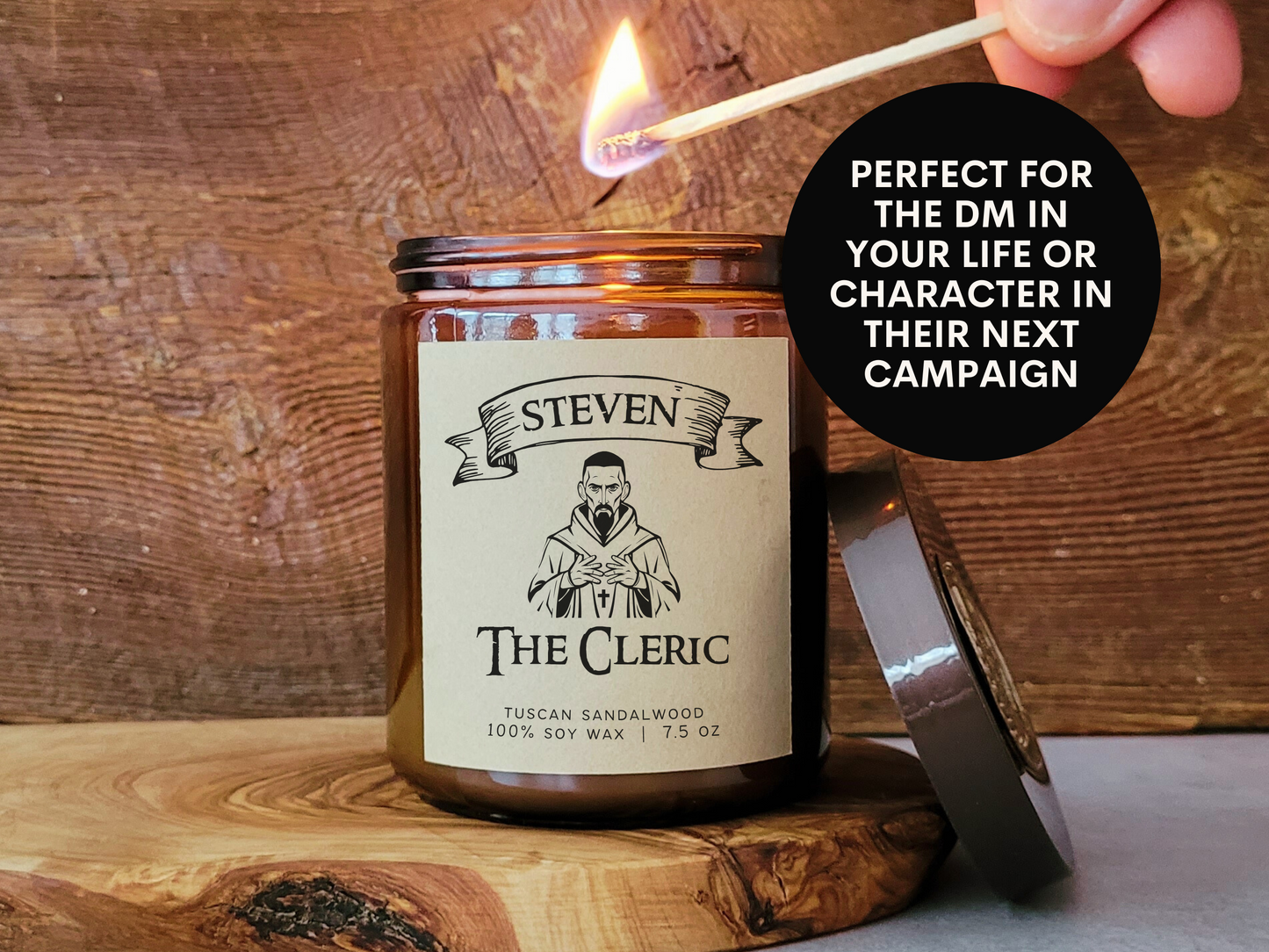 Custom Cleric Character Candle