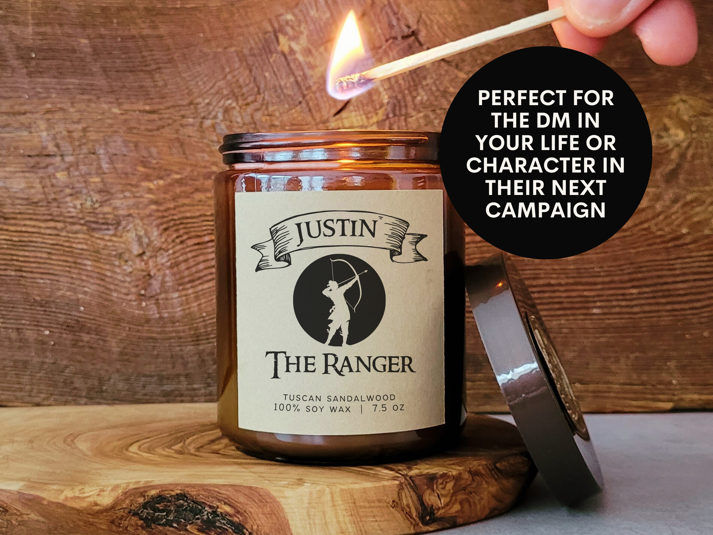 Custom Ranger Character Candle