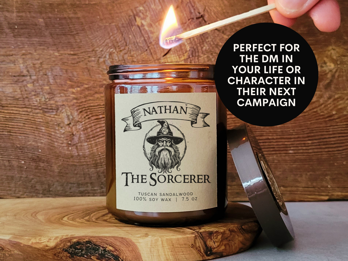 Custom Sorcerer Character Candle