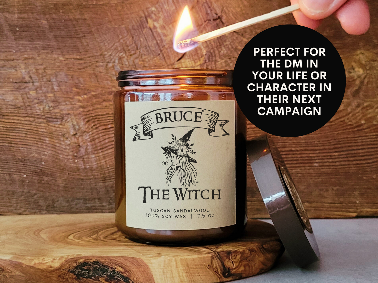 Custom Witch Character Candle