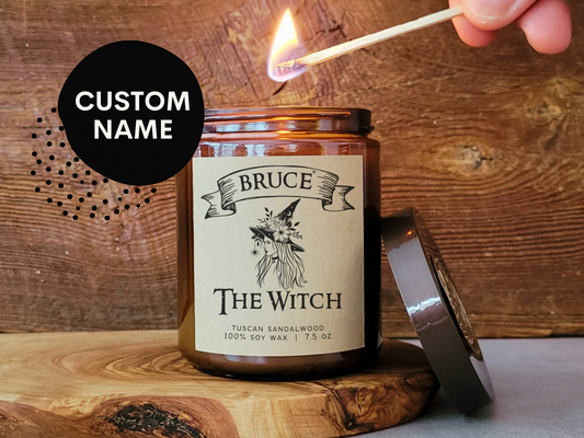 Custom Witch Character Candle