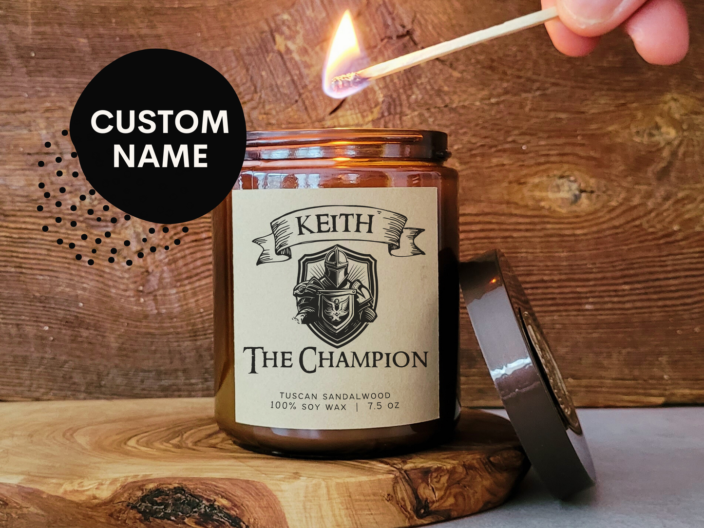 Custom Champion Character Candle