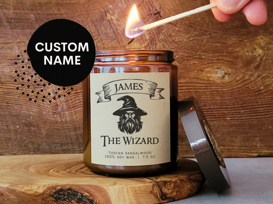 Custom Wizard Character Candle