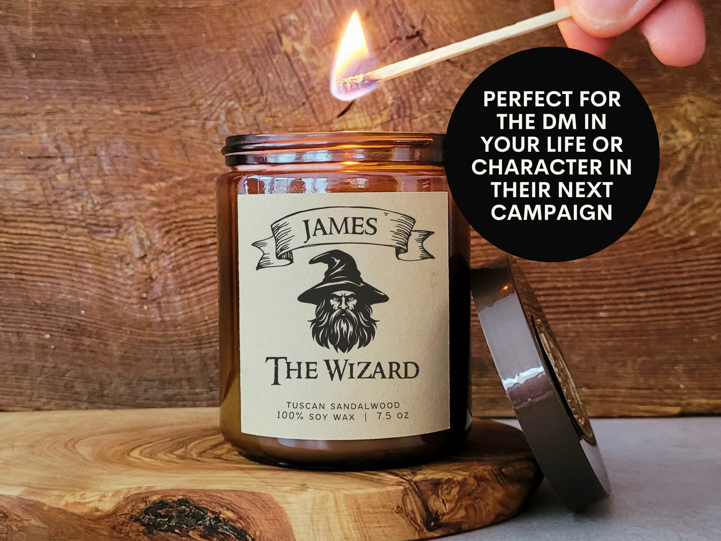 Custom Wizard Character Candle