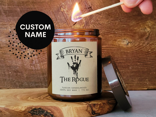 Custom Rogue Character Candle